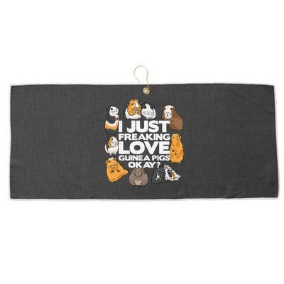 Guinea Pig Guinea Pig Lover Tee Funny Guinea Pig Large Microfiber Waffle Golf Towel