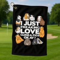 Guinea Pig Guinea Pig Lover Tee Funny Guinea Pig Golf Towel