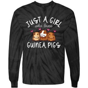 Guinea Pig Girl Who Loves Guinea Pigs Cute Guinea Pig Tie-Dye Long Sleeve Shirt