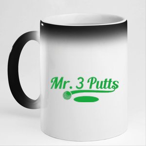 Golf Putter Golfing Loser 3 Putts Suck Golf Ball 11oz Black Color Changing Mug