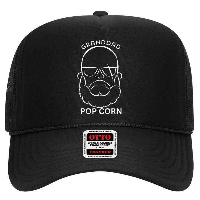 Granddad… Popcorn! High Crown Mesh Back Trucker Hat