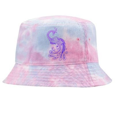 Galaxy Peacock Tie-Dyed Bucket Hat