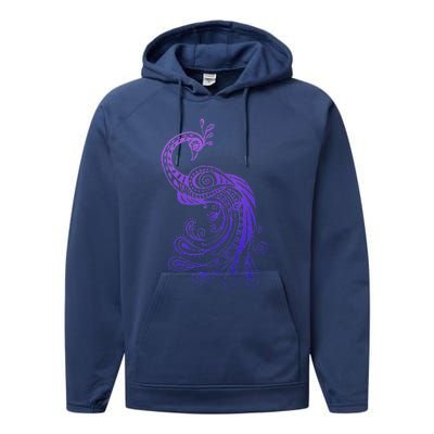 Galaxy Peacock Performance Fleece Hoodie