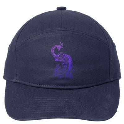 Galaxy Peacock 7-Panel Snapback Hat