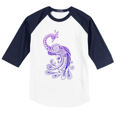 Galaxy Peacock Baseball Sleeve Shirt