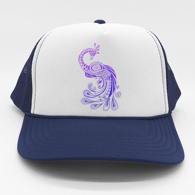 Galaxy Peacock Trucker Hat