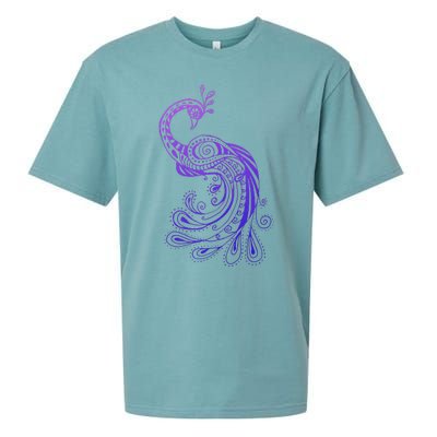 Galaxy Peacock Sueded Cloud Jersey T-Shirt