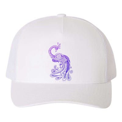 Galaxy Peacock Yupoong Adult 5-Panel Trucker Hat