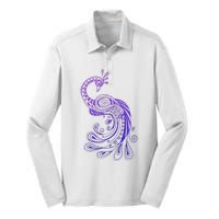 Galaxy Peacock Silk Touch Performance Long Sleeve Polo