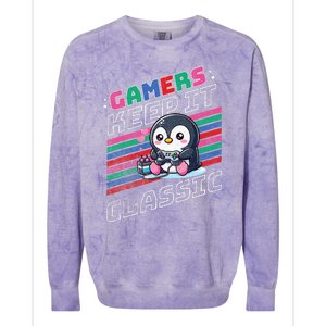 Gamers Penguin Colorblast Crewneck Sweatshirt