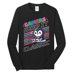 Gamers Penguin Tall Long Sleeve T-Shirt