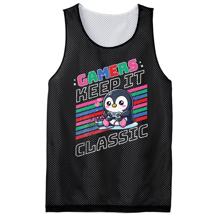 Gamers Penguin Mesh Reversible Basketball Jersey Tank