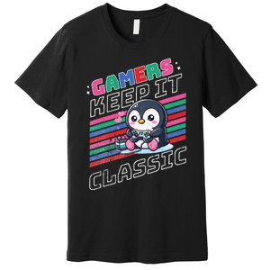 Gamers Penguin Premium T-Shirt