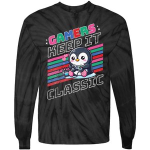 Gamers Penguin Tie-Dye Long Sleeve Shirt