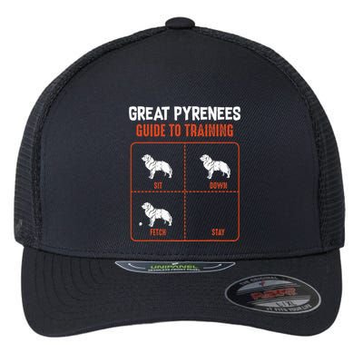 Great Pyrenees Guide To Training Funny Dog Pet Lover Flexfit Unipanel Trucker Cap