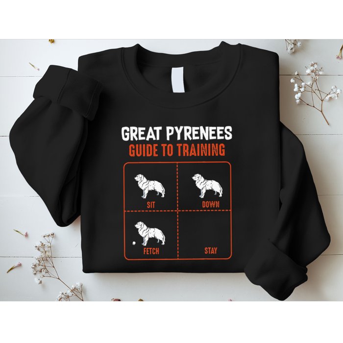 Great Pyrenees Guide To Training Funny Dog Pet Lover Sweatshirt