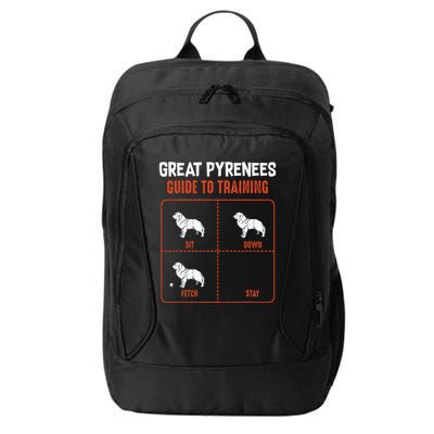 Great Pyrenees Guide To Training Funny Dog Pet Lover City Backpack