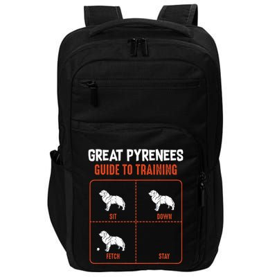 Great Pyrenees Guide To Training Funny Dog Pet Lover Impact Tech Backpack