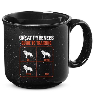 Great Pyrenees Guide To Training Funny Dog Pet Lover 15oz Campfire Ceramic Mug