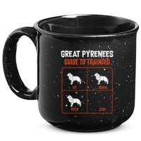 Great Pyrenees Guide To Training Funny Dog Pet Lover 15oz Campfire Ceramic Mug