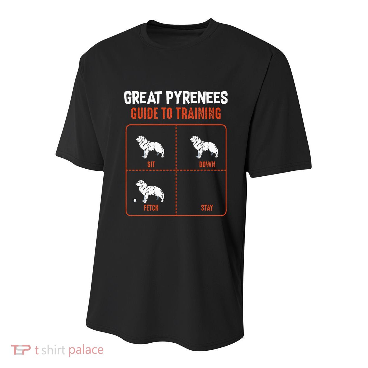 Great Pyrenees Guide To Training Funny Dog Pet Lover Youth Performance Sprint T-Shirt