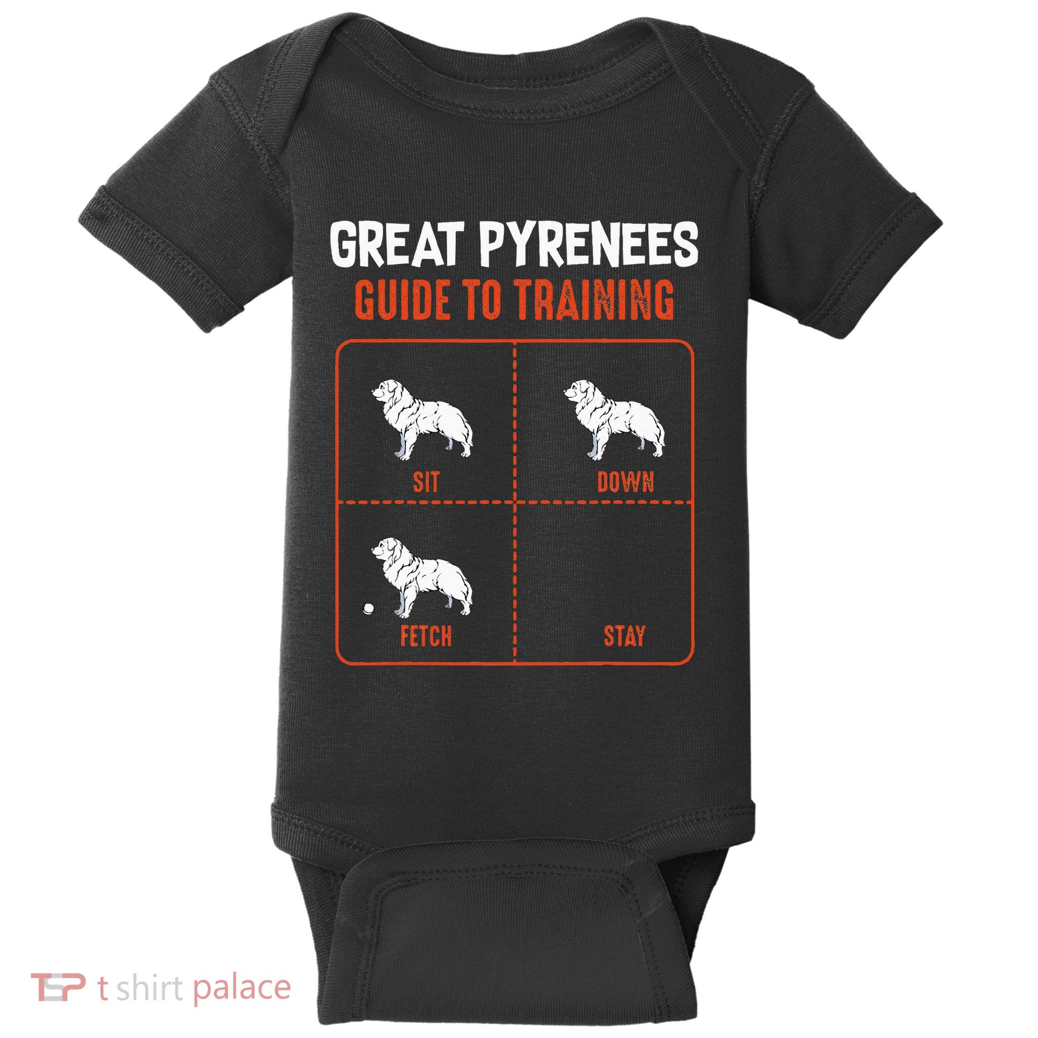 Great Pyrenees Guide To Training Funny Dog Pet Lover Baby Bodysuit