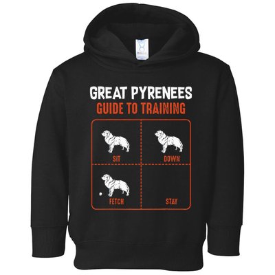 Great Pyrenees Guide To Training Funny Dog Pet Lover Toddler Hoodie