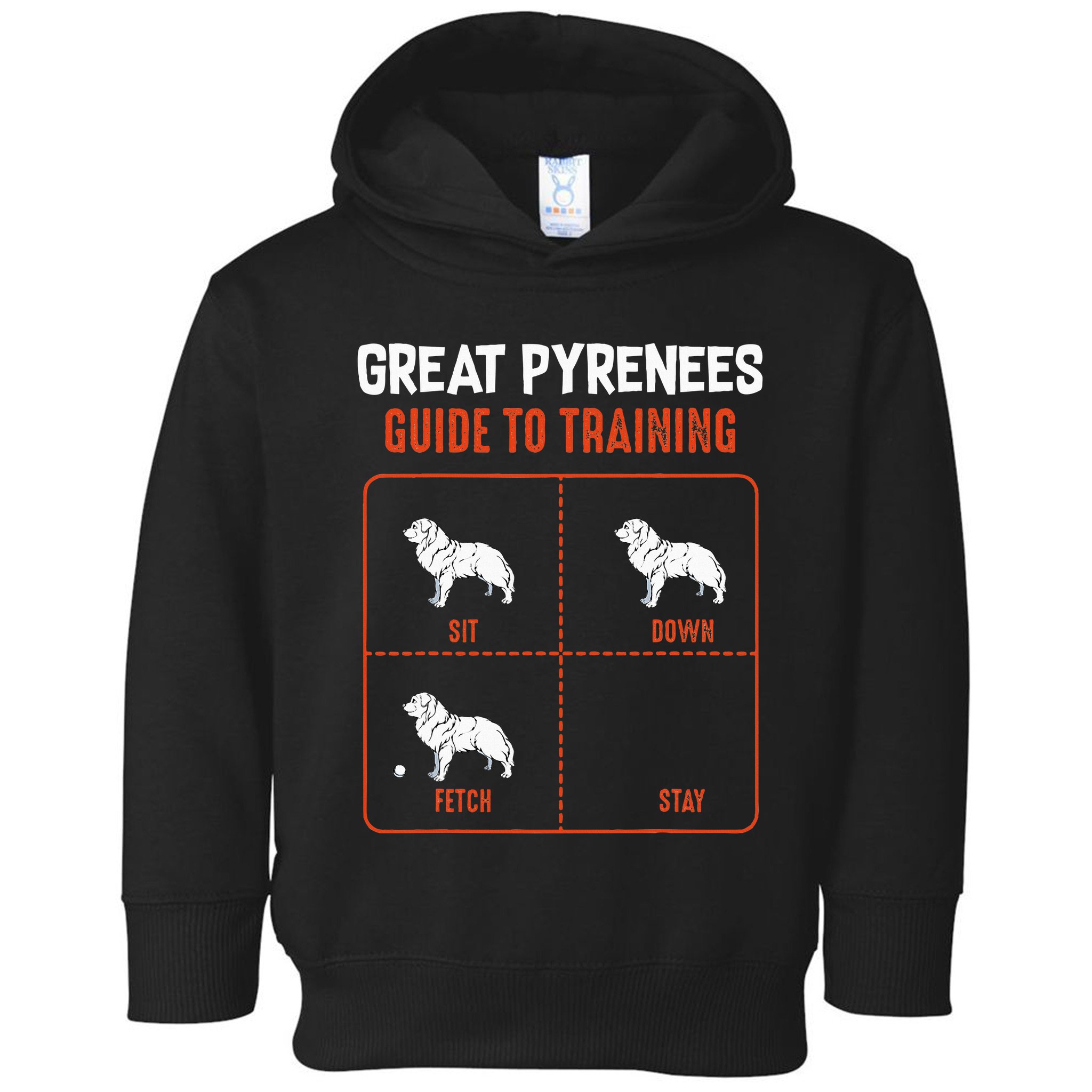 Great Pyrenees Guide To Training Funny Dog Pet Lover Toddler Hoodie