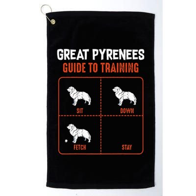 Great Pyrenees Guide To Training Funny Dog Pet Lover Golf Towel