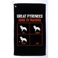Great Pyrenees Guide To Training Funny Dog Pet Lover Golf Towel