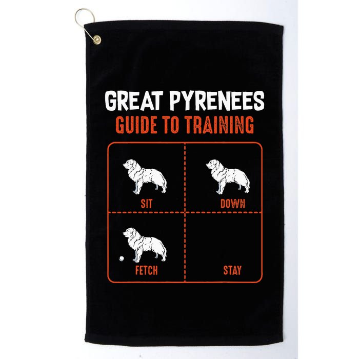 Great Pyrenees Guide To Training Funny Dog Pet Lover Golf Towel