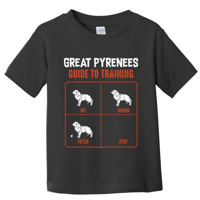 Great Pyrenees Guide To Training Funny Dog Pet Lover Toddler T-Shirt