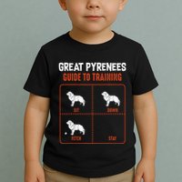 Great Pyrenees Guide To Training Funny Dog Pet Lover Toddler T-Shirt