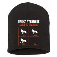 Great Pyrenees Guide To Training Funny Dog Pet Lover Short Acrylic Beanie