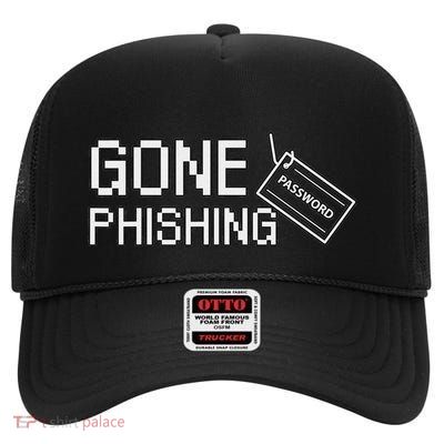 Gone Phishing High Crown Mesh Back Trucker Hat
