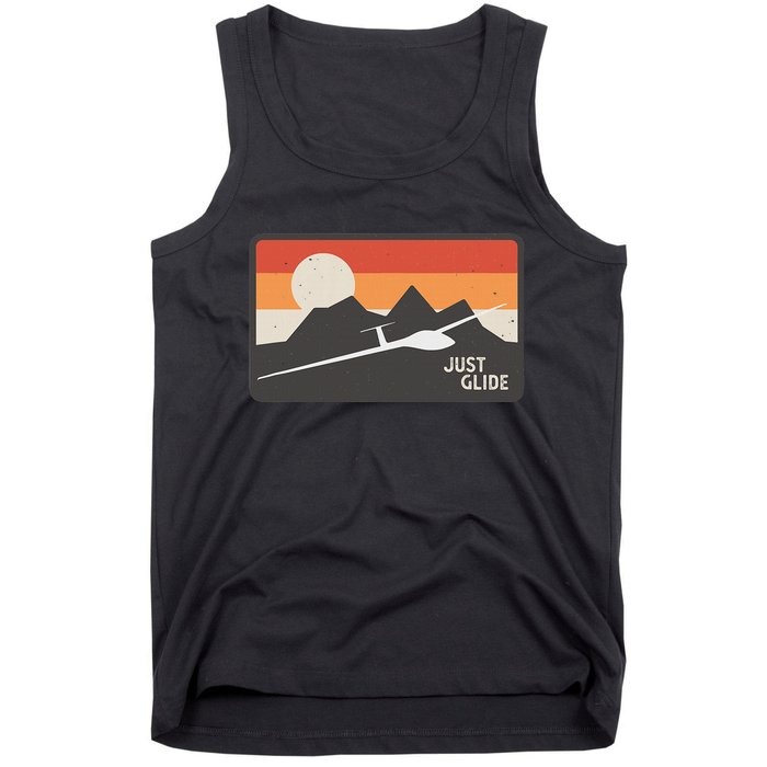 Glider Pilot Gliding Soaring Plane Tank Top