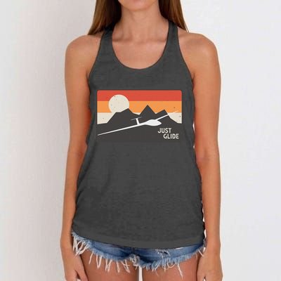 Glider Pilot Gliding Soaring Plane Women's Knotted Racerback Tank