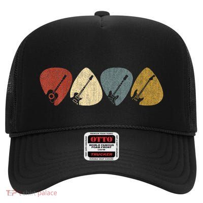 Guitar Pick High Crown Mesh Back Trucker Hat