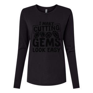 Gemcutter Precision Gemstone Jewelry Gemcutter Womens Cotton Relaxed Long Sleeve T-Shirt