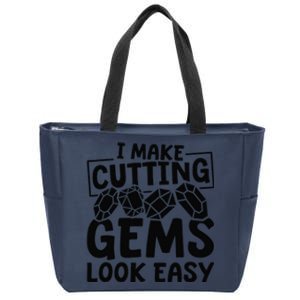 Gemcutter Precision Gemstone Jewelry Gemcutter Zip Tote Bag