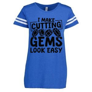 Gemcutter Precision Gemstone Jewelry Gemcutter Enza Ladies Jersey Football T-Shirt