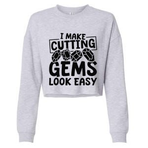 Gemcutter Precision Gemstone Jewelry Gemcutter Cropped Pullover Crew