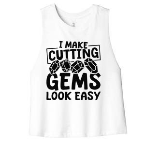 Gemcutter Precision Gemstone Jewelry Gemcutter Women's Racerback Cropped Tank