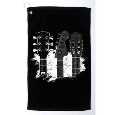 Guitar Player Gifts Rock N Roll Musician Festival Music Platinum Collection Golf Towel