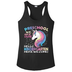 Goodbye Preschool Graduation Hello Kindergarten Prek Unicorn Ladies PosiCharge Competitor Racerback Tank