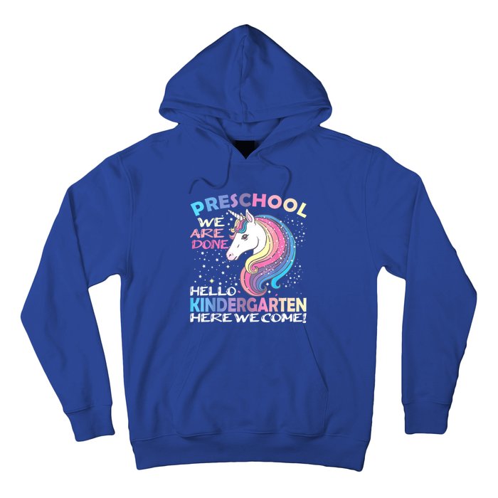 Goodbye Preschool Graduation Hello Kindergarten Prek Unicorn Hoodie