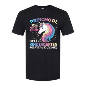 Goodbye Preschool Graduation Hello Kindergarten Prek Unicorn Softstyle CVC T-Shirt