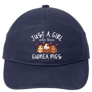 Guinea Pig Girl Who Loves Guinea Pigs Cute Guinea Pig 7-Panel Snapback Hat