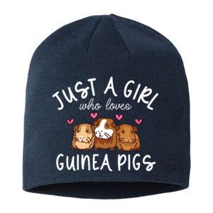 Guinea Pig Girl Who Loves Guinea Pigs Cute Guinea Pig Sustainable Beanie