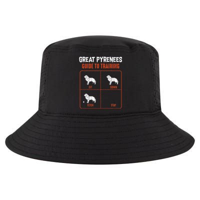 Great Pyrenees Guide To Training Funny Dog Pet Lover Cool Comfort Performance Bucket Hat